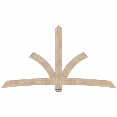 Ekena Millwork Davenport Smooth Timber Gable Bracket, Douglas Fir, 96"W x 52"H x 1 1/2"D x 5 1/2"F, 13/12 Pitch GBW096X52X0206DAV00SDF